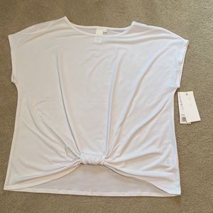 Adyson Parker white polyester and spandex top. Comfy top with stretch. NWT.